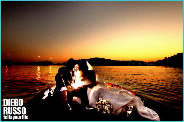Matrimonio In Barca - Foto Sposi Al Tramonto