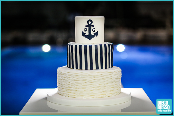 foto torta per matrimonio - foto wedding cake - foto torta a tema marino per matrimonio