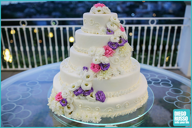 foto torta nuziale - foto torta nuziale con rose colorate - foto wedding cake