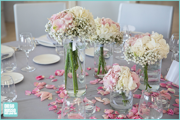 foto centrotavola matrimonio - foto decorazioni floreali location - foto fiori per sala matrimonio