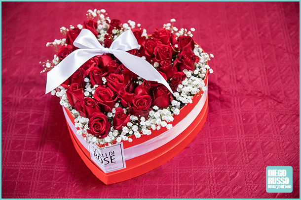 foto scatola di rose - foto fiori sposa - foto decorazioni floreali da matrimonio